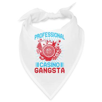 Gambling Fan Professional Casino Gangsta Casino - Bandana - Weiß - Vorne