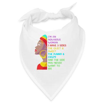 Sternzeichen Wassermann - Bandana - Weiß - Vorne