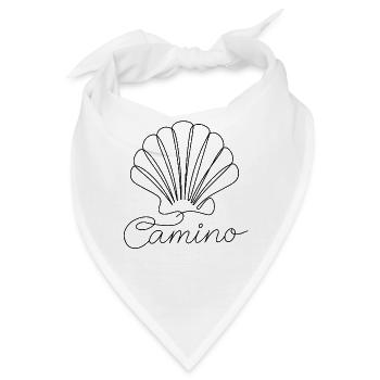 Camino | Jakobsmuschel, Pilger, Santiago - Bandana - Weiß - Vorne