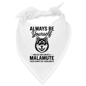 Alaskan Malamute Sprüche Alaskan Malamute Geschenk - Bandana - Weiß - Vorne