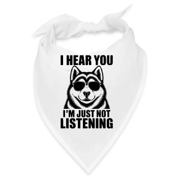 Alaskan Malamute Sprüche Alaskan Malamute Geschenk - Bandana - Weiß - Vorne