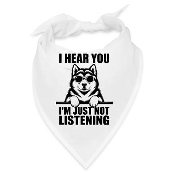 Alaskan Malamute Sprüche Alaskan Malamute Geschenk - Bandana - Weiß - Vorne