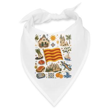 Katalonien | Gaudí, Küste & Genuss - Bandana - Weiß - Vorne