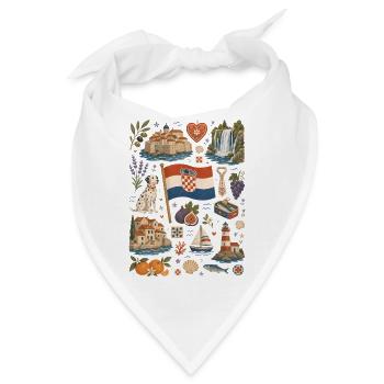 Kroatien | Adria, Inseln & Lebensfreude - Bandana - Weiß - Vorne