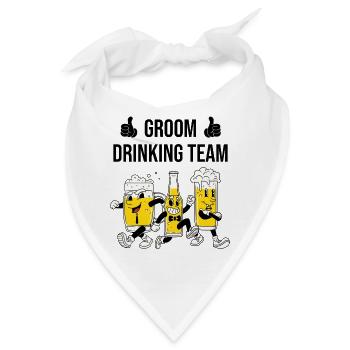 Bräutigam-Trinkteam - Bandana - Weiß - Vorne