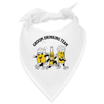 Bräutigam-Trinkteam - Bandana - Weiß - Vorne