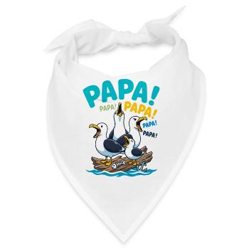 Daddy Seagulls Humor Vatertag - Bandana - Weiß - Vorne