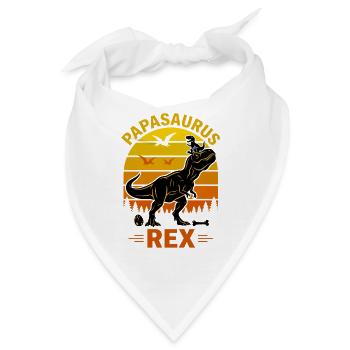 Papasaurus Rex Dinosaurier-Vatertag - Bandana - Weiß - Vorne
