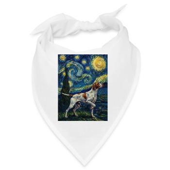 English Pointer Sternennacht – Hund Papa Vogel Hund - Bandana - Weiß - Vorne