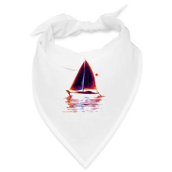 Oldschool Segeln - Bandana - Weiß - Vorne