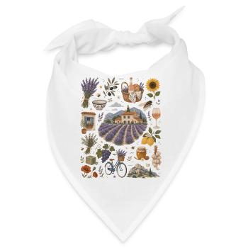 Provence | Lavendel, Genuss & Südfrankreich - Bandana - Weiß - Vorne