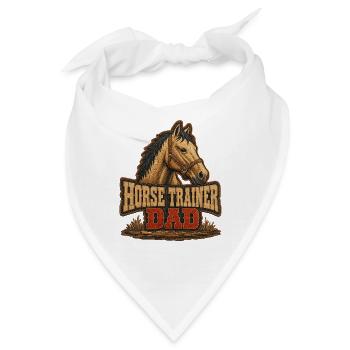 Pferdetrainer-Vater, robuster Stall-Reiter-Vater - Bandana - Weiß - Vorne