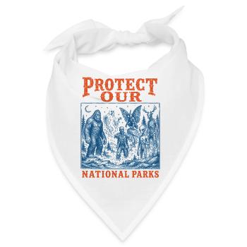 Kryptiden schützen unsere Nationalparks - Bandana - Weiß - Vorne