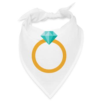 Diamantring - Bandana - Weiß - Vorne