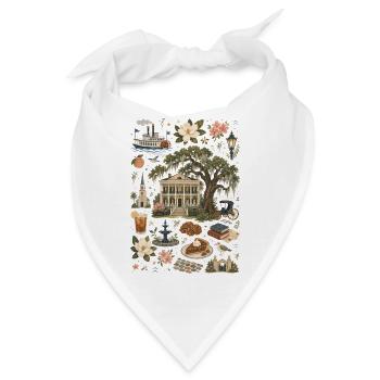 Savannah | Südstaaten, Eichen & Charme - Bandana - Weiß - Vorne