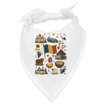 Rumänien | Karpaten, Kultur & Heimat - Bandana - Weiß - Vorne