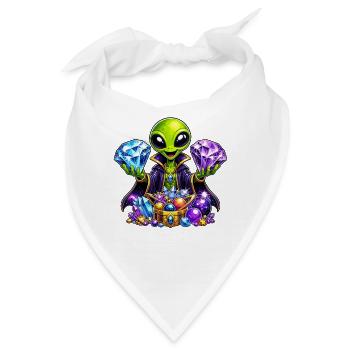 Alienischer Schatzmagier - Bandana - Weiß - Vorne