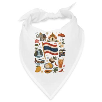 Thailand | Tempel, Tropen & Streetfood - Bandana - Weiß - Vorne