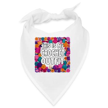 This Is My Crochet Outfit - Bandana - Weiß - Vorne