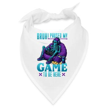 Skeleton Gamer Gaming Halloween - Bandana - Weiß - Vorne
