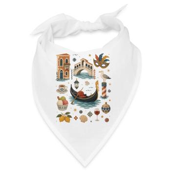 Venedig Liebe | Gondel & Italien - Bandana - Weiß - Vorne