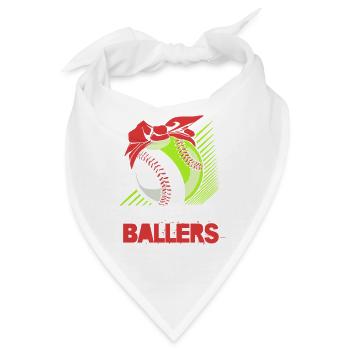 Softball Mama - Bandana - Weiß - Vorne