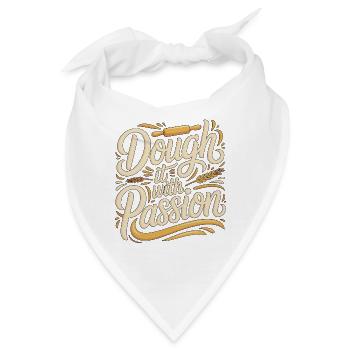 Pastry Chef Dough It With Passion Bakery Chef - Bandana - Weiß - Vorne