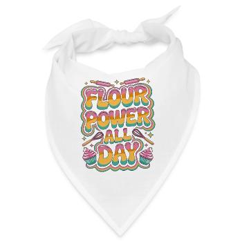 Pastry Chef Flour Power All Day Patissiere Baking - Bandana - Weiß - Vorne