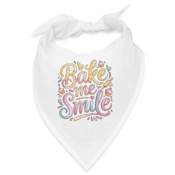 Pastry Chef Bake Me Smile Pastry Artist Baker - Bandana - Weiß - Vorne