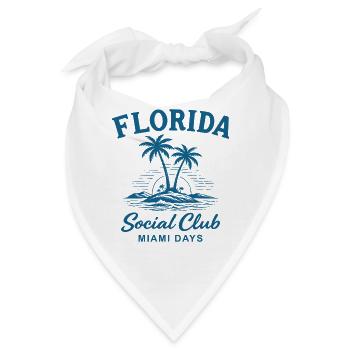 Florida Social Club Miami Days - Bandana - Weiß - Vorne