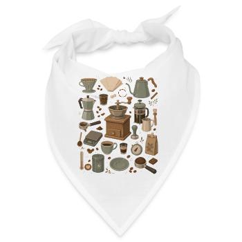 Kaffeeliebe | Barista & Handfilter - Bandana - Weiß - Vorne