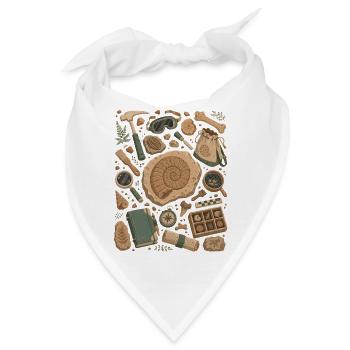 Fossilienjagd | Paläontologie & Ammoniten - Bandana - Weiß - Vorne