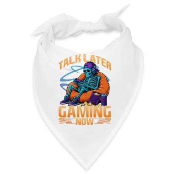 Skeleton Gamer Gaming Halloween - Bandana - Weiß - Vorne