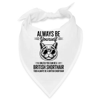 Britisch Kurzhaar Katze Britisch Kurzhaar Geschenk - Bandana - Weiß - Vorne