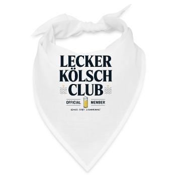 Lecker Kölsch Club Kölle Kölner Bier Brauhaus Köln - Bandana - Weiß - Vorne