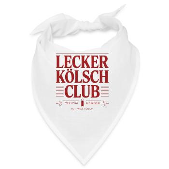 Lecker Kölsch Club Kölle Kölner Bier Brauhaus Köln - Bandana - Weiß - Vorne