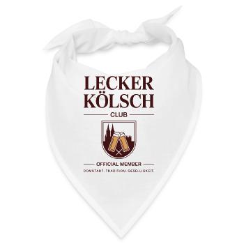 Lecker Kölsch Club Kölle Kölner Bier Brauhaus Köln - Bandana - Weiß - Vorne
