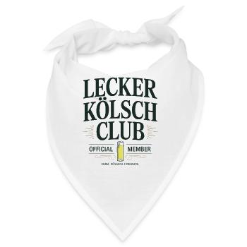 Lecker Kölsch Club Kölle Kölner Bier Brauhaus Köln - Bandana - Weiß - Vorne