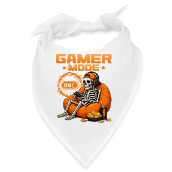 Skeleton Gamer Gaming Halloween - Bandana - Weiß - Vorne