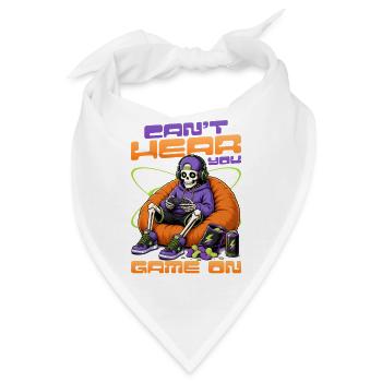 Skeleton Gamer Gaming Halloween - Bandana - Weiß - Vorne