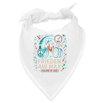 Frieden auf Max – Musik, Peace und Liebe - Bandana - Weiß - Vorne