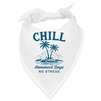 Chill Hammock Days No Stress - Bandana - Weiß - Vorne