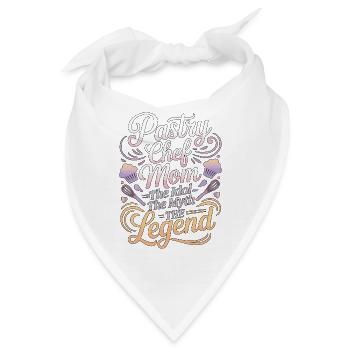 Pastry Chef Mom The Idol The Myth The Patissiere - Bandana - Weiß - Vorne