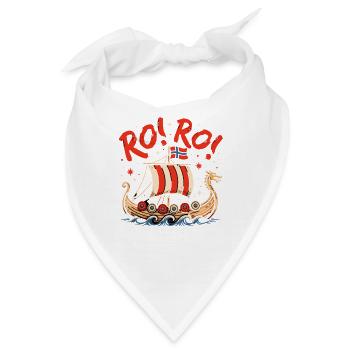  Røl Rør Wikinger Langschiff Norwegen Nordische - Bandana - Weiß - Vorne