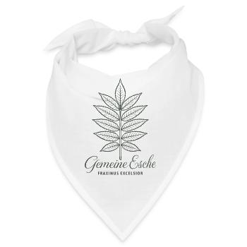 Gemeine Esche | Eschenblatt | Wald | Baum - Bandana - Weiß - Vorne