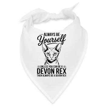Devon Rex Spruch Katze Lustiges Devon Rex Geschenk - Bandana - Weiß - Vorne
