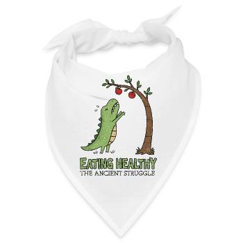 Gesunde Ernährung – Der uralte Kampf - Bandana - Weiß - Vorne