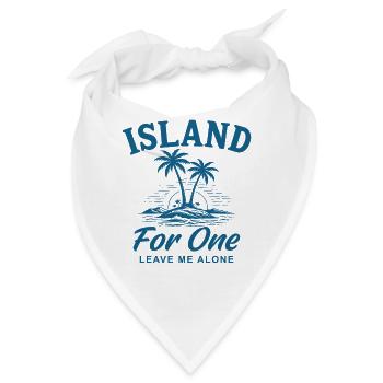 Island For One Leave Me Alone - Bandana - Weiß - Vorne