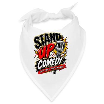 Stand-Up Comedy Mikrofon Logo - Bandana - Weiß - Vorne