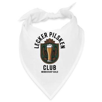 Bier Lecker Pilsken Club Ruhrpott Pils Bierchen - Bandana - Weiß - Vorne